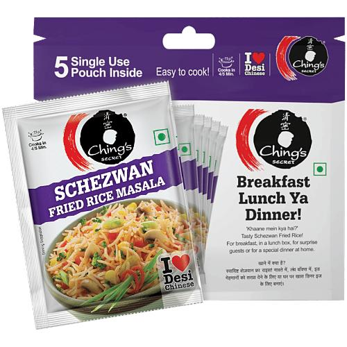 Ching's Secret Schezwan Fried Rice Masala, Cooks in 4/5Mins, 5 Single use Pouches (100 g)