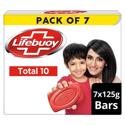 Lifebuoy Total Soap - 100% Stronger Germ Protection - New Silver Shield Formula - 125 G